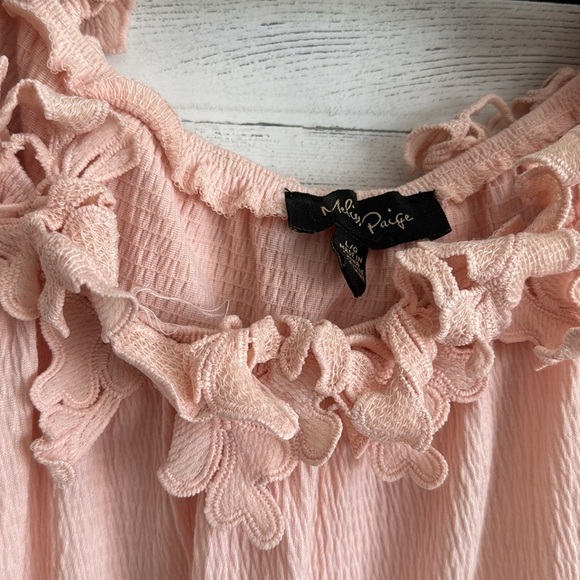 Melissa Paige Embroiled Half Sleeve Blouse | SIZE L - Picture 5 of 8